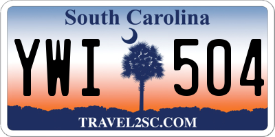 SC license plate YWI504