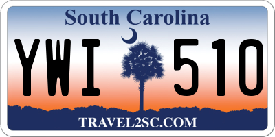 SC license plate YWI510
