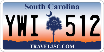 SC license plate YWI512