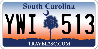 SC license plate YWI513
