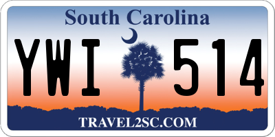 SC license plate YWI514