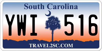 SC license plate YWI516