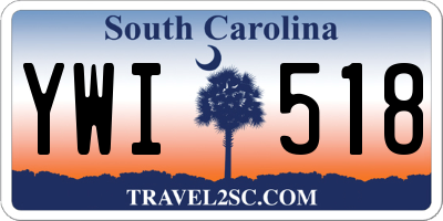SC license plate YWI518