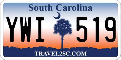 SC license plate YWI519