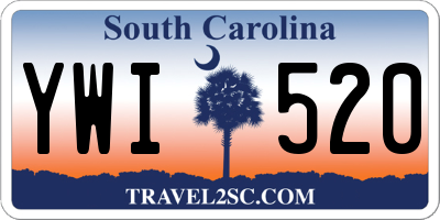 SC license plate YWI520