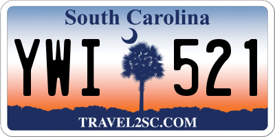 SC license plate YWI521