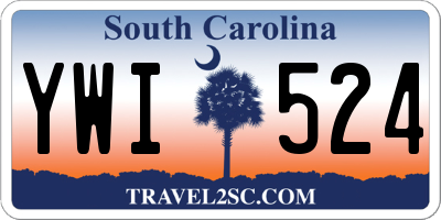 SC license plate YWI524