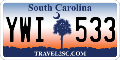 SC license plate YWI533