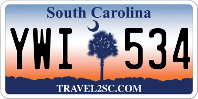 SC license plate YWI534