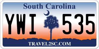 SC license plate YWI535