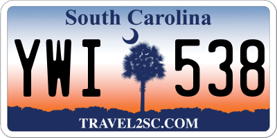 SC license plate YWI538