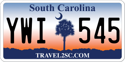 SC license plate YWI545
