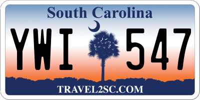 SC license plate YWI547
