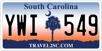 SC license plate YWI549