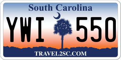 SC license plate YWI550