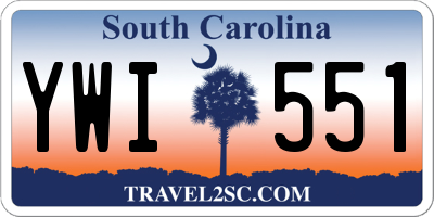 SC license plate YWI551