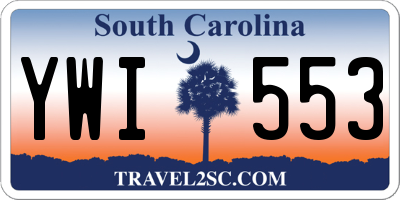 SC license plate YWI553