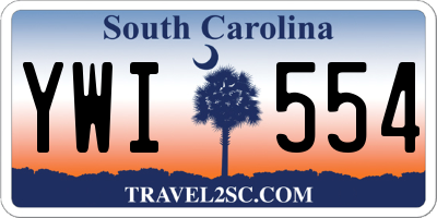 SC license plate YWI554