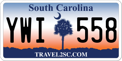 SC license plate YWI558