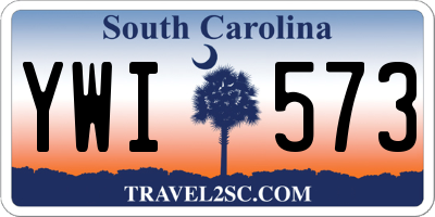 SC license plate YWI573