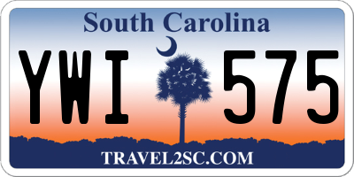 SC license plate YWI575