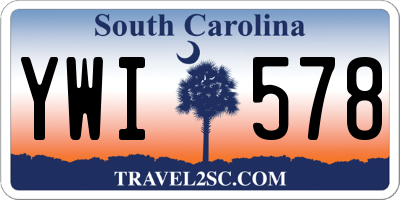 SC license plate YWI578