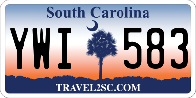 SC license plate YWI583