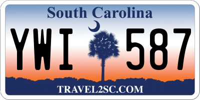 SC license plate YWI587
