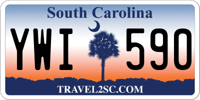 SC license plate YWI590
