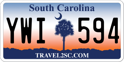 SC license plate YWI594