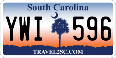 SC license plate YWI596