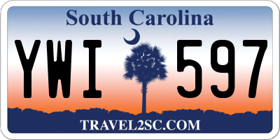 SC license plate YWI597