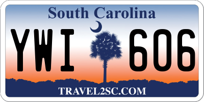 SC license plate YWI606