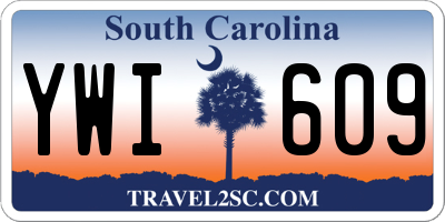 SC license plate YWI609