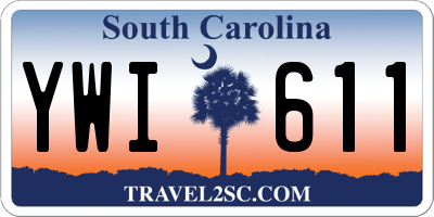 SC license plate YWI611