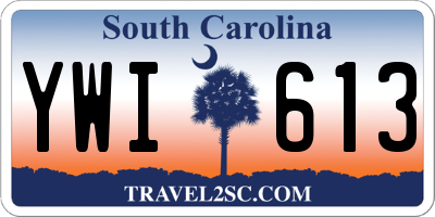SC license plate YWI613