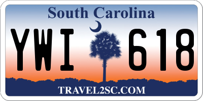 SC license plate YWI618