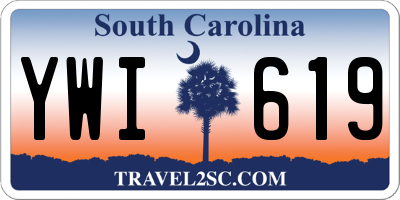 SC license plate YWI619