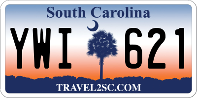 SC license plate YWI621