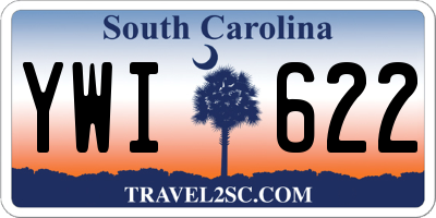 SC license plate YWI622