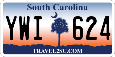 SC license plate YWI624