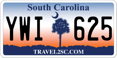 SC license plate YWI625