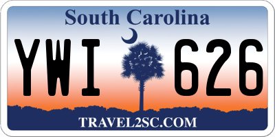 SC license plate YWI626