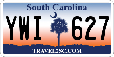 SC license plate YWI627