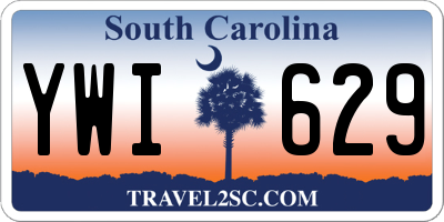 SC license plate YWI629