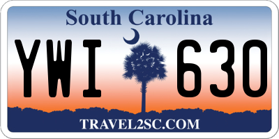 SC license plate YWI630