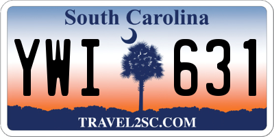 SC license plate YWI631