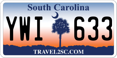SC license plate YWI633