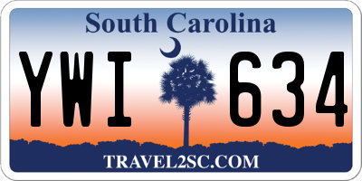 SC license plate YWI634