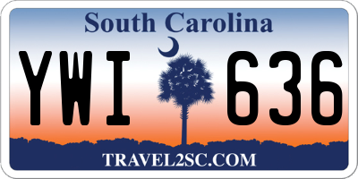 SC license plate YWI636